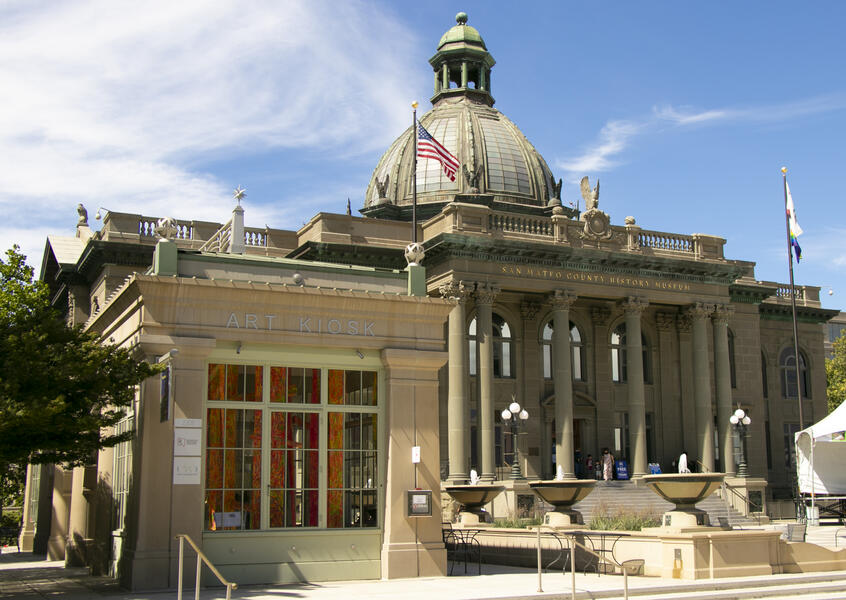 Climate Test installation with Redwood City City Hall Building