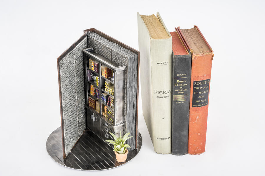 BOOKend with real books