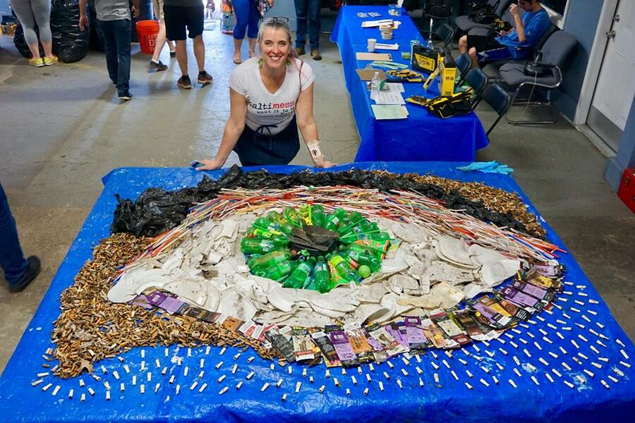 Eye on Trash - Flash Art at Mr. Trashwheel Trash Count