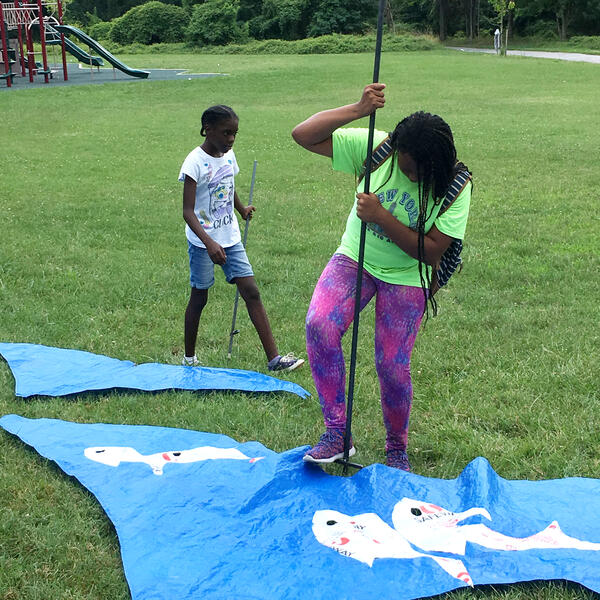 Herring Run Waves - Installation with AFYA School Students