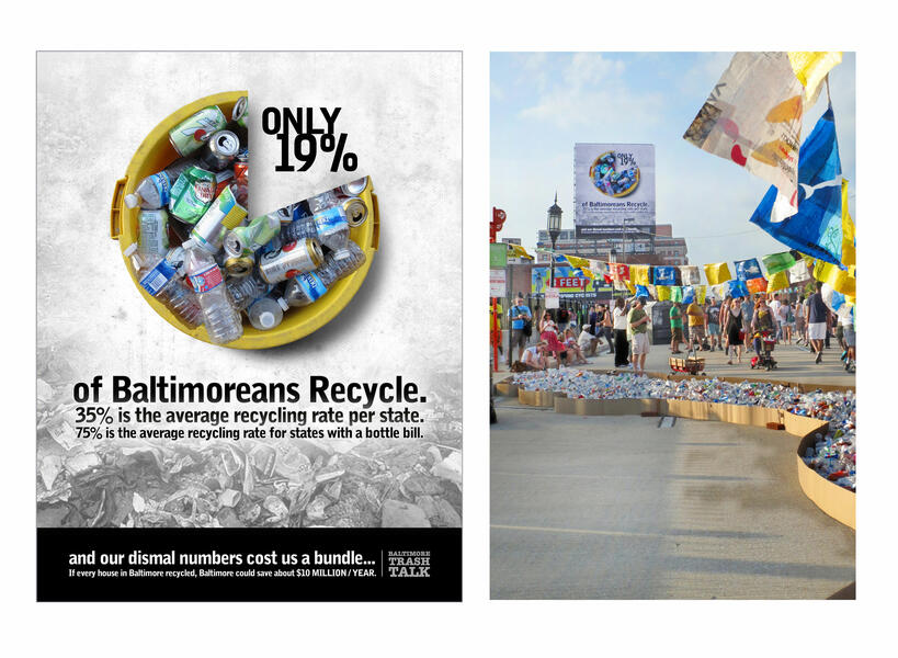 Parlato Baltimore Trash Talk - Poster Recycle Pie Chart