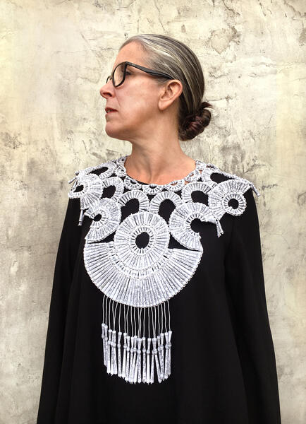 In Honor of Her Honor, RBG Lace Collar / Warrior Breastplate
