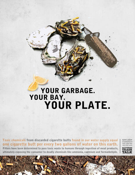 Poster - Your Garbage, Your Bay, Your Plate - Oysters