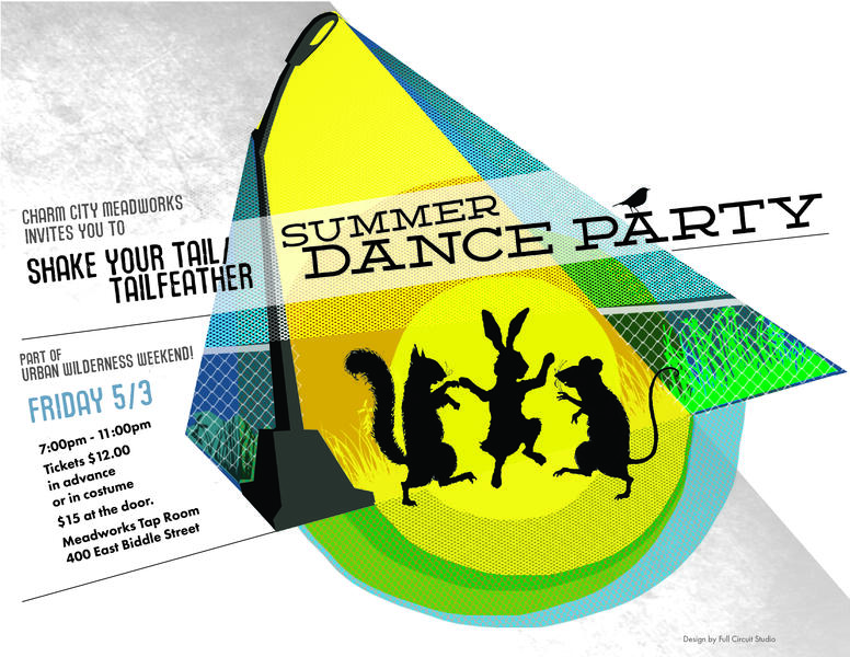 Poster for Summer Dance Party - part of Urban Wilderness Weekend. 