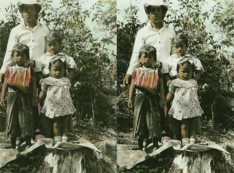 Guatemala, stereo photography, hand colored