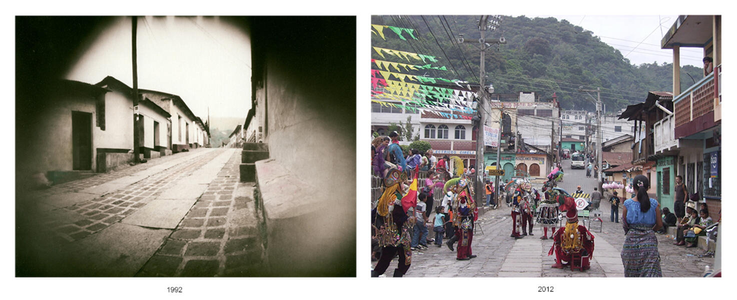 then and now, San Pedro La Laguna Guatemala, pinhole, 