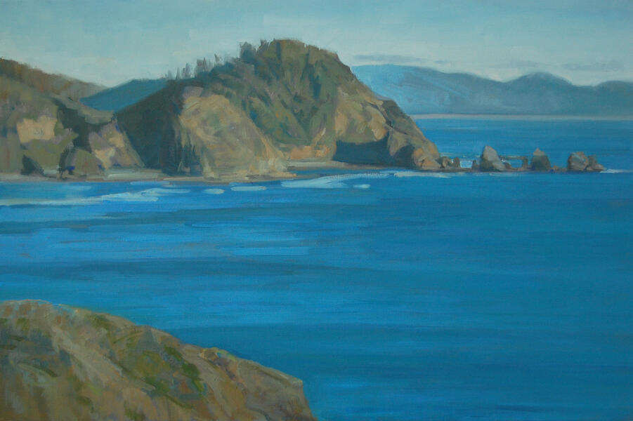 Oregon Coast North of Cannon Beach Looking South oil on canvas 24x36.jpg