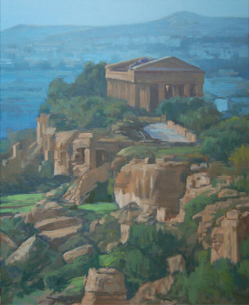 Agrigento Sicily Temple of Concordia oil on canvas 30x24.jpg