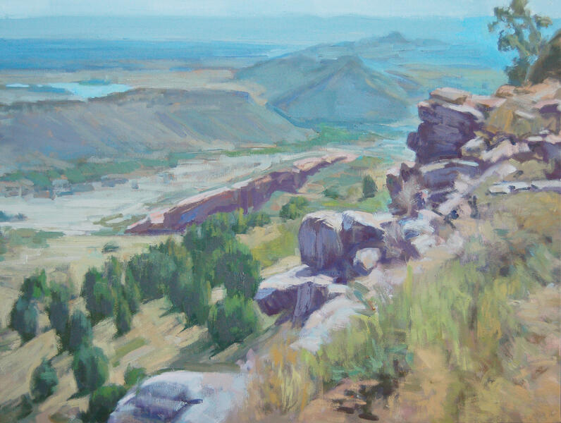 From the Rocky Mountain Foothills Looking Southeast August oil on canvas 18x24.jpeg