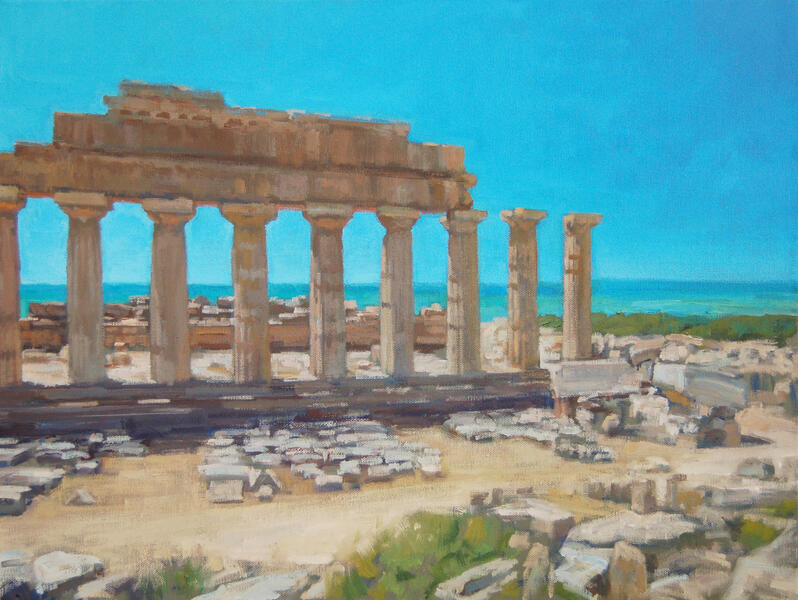 Temple Acropolis of Selinus Sicily oil on canvas 18x24.jpeg