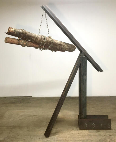 sculpture, steel, mixed media