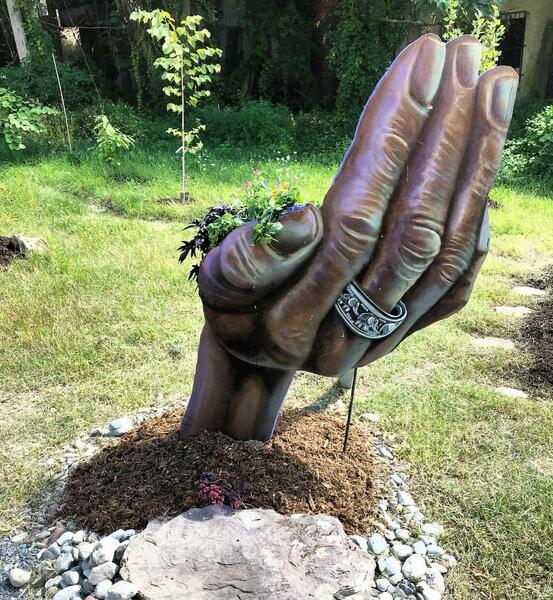 Carey Street Hand Planter Sculpture (Arts + Parks)
