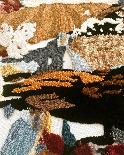 rug tufting, painting, textile art