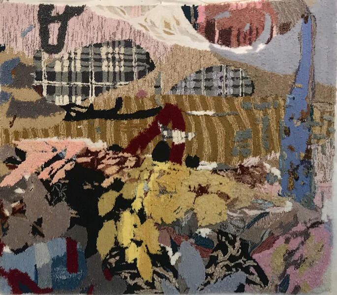 rug tufting, textile art, painting