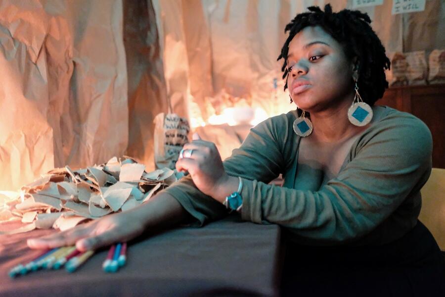 Alisa Brock in "Plunge: An Interactive Storytelling Lab" by Submersive Productions (2017).