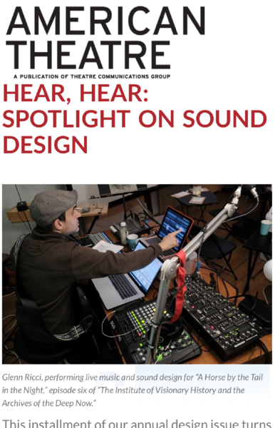 Live Sound Design Station