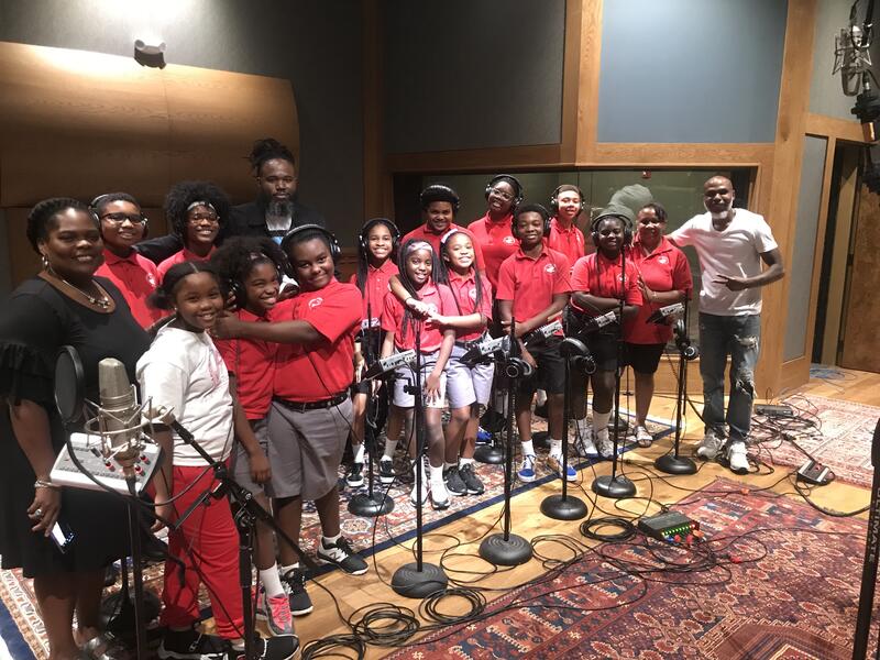 Von Vargas w/ Collaborator and friend Josh Lay along with the Cardinal Sheehan School Choir at Stages Music Arts Recording Studio after finishing up one of their Acappella Records for Von's forthcoming Acappella Album in 2020.