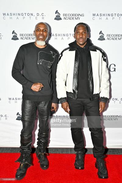 Von Vargas' photographed with National Recording Artist Pusha T at The RA DC Holiday Party. Photo by Shannon Finney: Getty Images