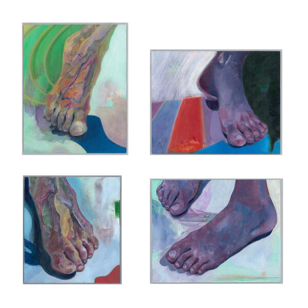 4 1/2 feet, oil painting, acrylic, painting, feet, aging, significant step, life, feet, foot 