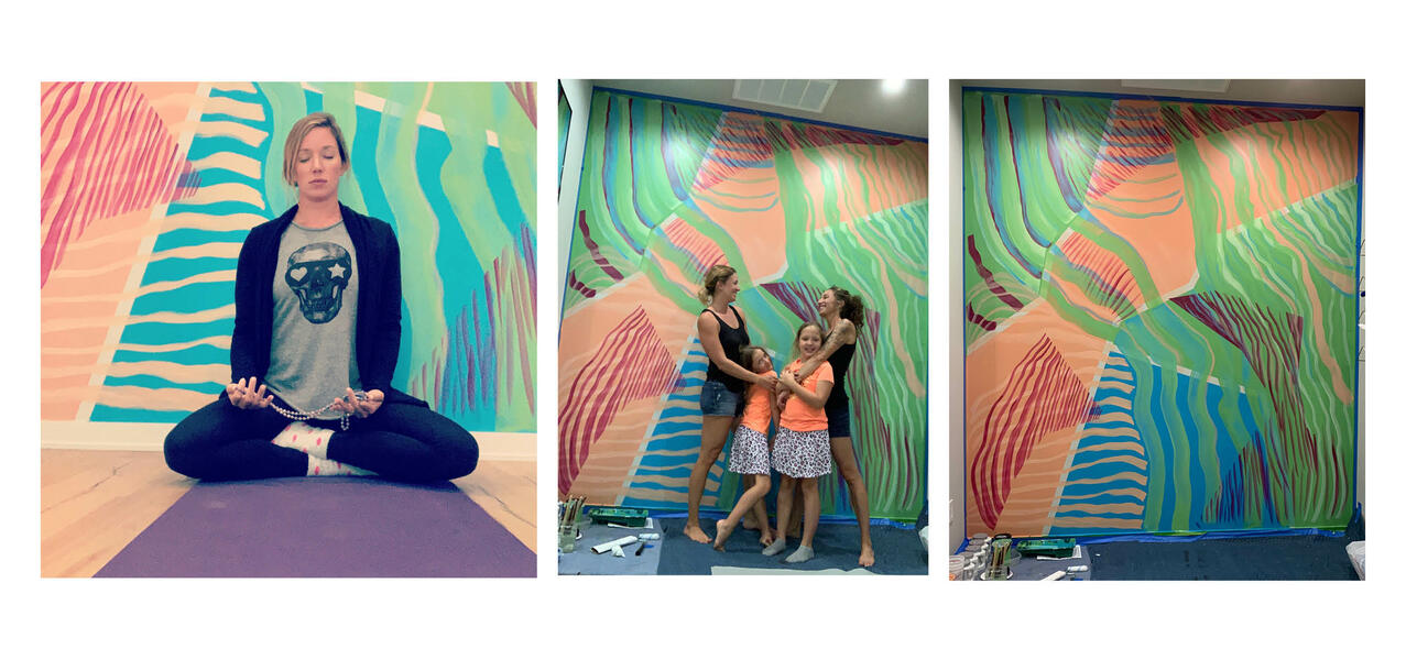 Fayetteville Mural in Yoga Studio