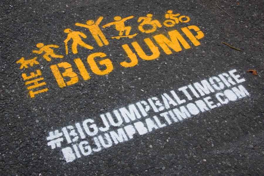 Big Jump Baltimore Wayfinding - stencil