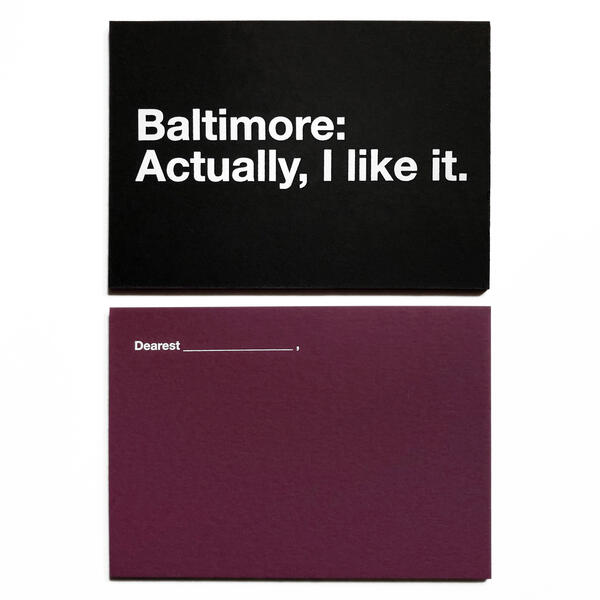 Baltimore: Actually, I like it.