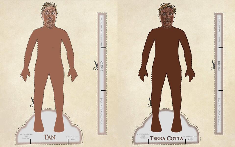 Multicultural Paper Dolls Tan and Terra Cotta