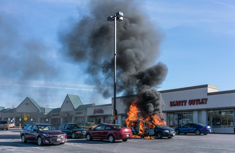 Burning Car, Baltimore, Maryland, 2016