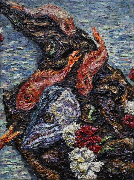 Dead Fish 16"x12" oil on canvas 1995