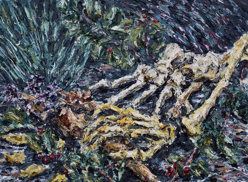 Skeletal Hand and Foot 12"x16" oil on canvas 1994