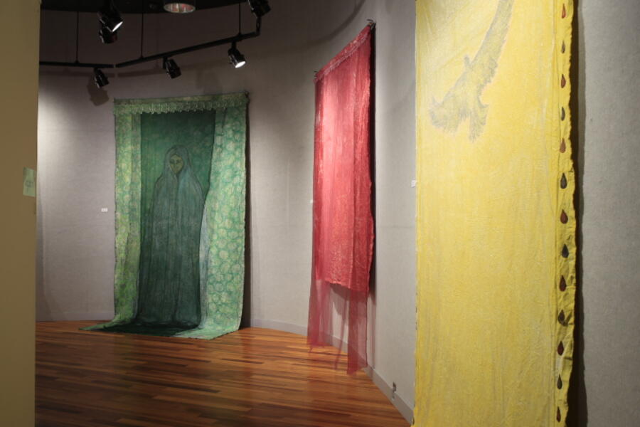 Color of Violence and Stages of Wound Healing, Domestic Violence, Gender-Based Violence, Hand-dyed Canvases,  