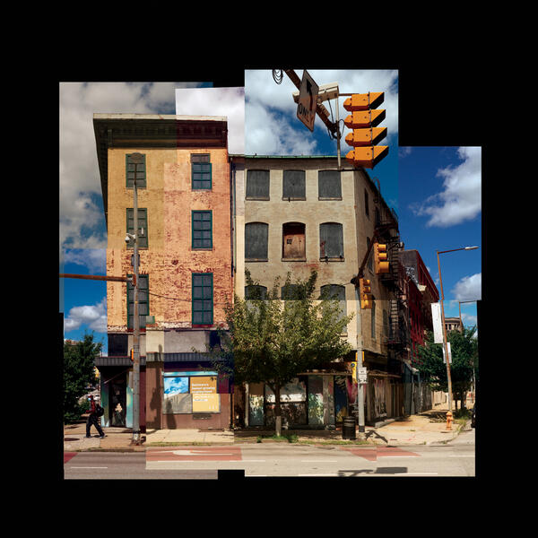abandoned building, architecture, Baltimore, built environment, digital photomontage, modern ruin