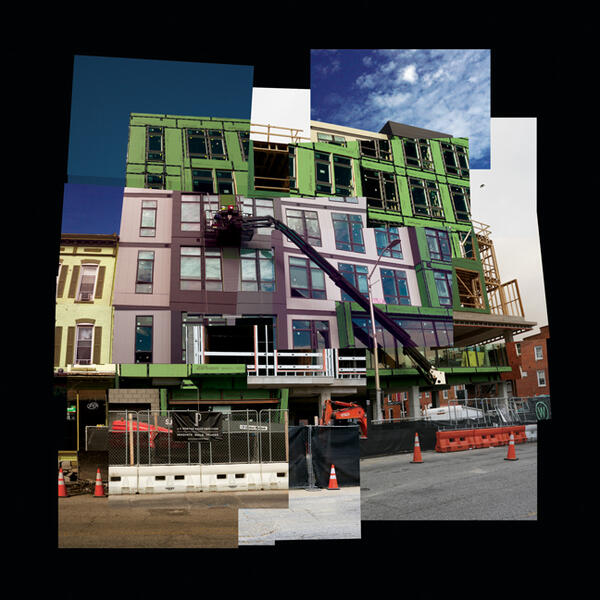 architecture, Baltimore, built environment, construction, digital photomontage, Federal Hill