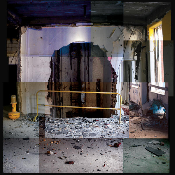 abandoned building, architecture, Baltimore, built environment, demolition, digital photomontage, modern ruin, Johns Hopkins
