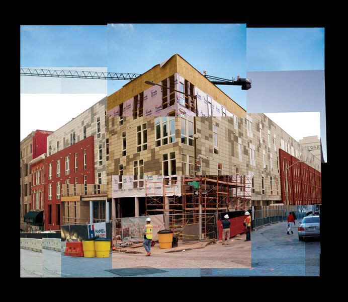 architecture, Baltimore, built environment, construction, digital photomontage, downtown