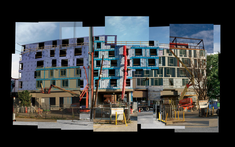 architecture, Baltimore, built environment, construction, digital photomontage, Station North Arts District